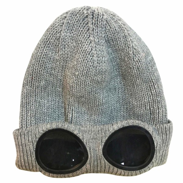 Unisex Goggle Beanie Knitted Winter Chunky Beanie Hat