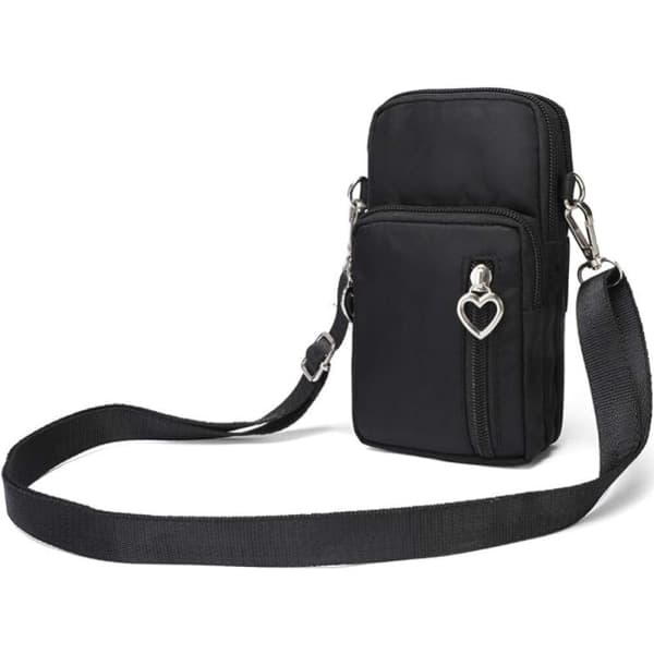 Mobile phone bag with shoulder strap - Handbag black h black 142