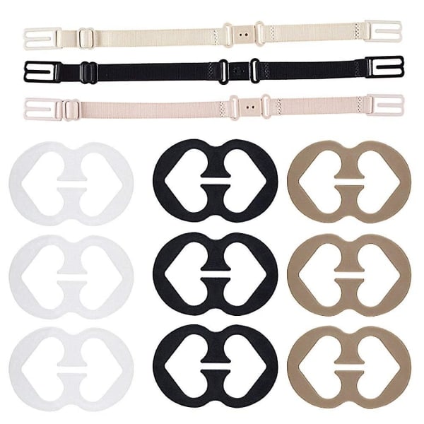 Skridsikker elastisk justerbar bh-strop holder med bh-clips