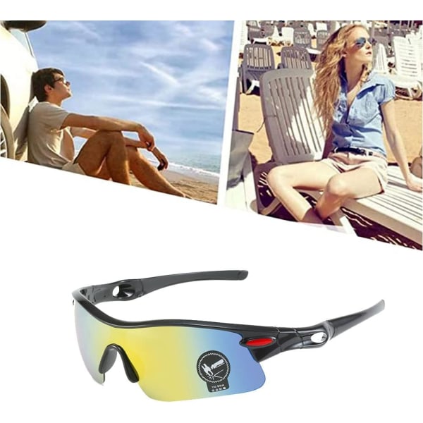 Polariserte sportssolbriller for menn og kvinner, utendørs sportssolbriller, terrengsykkelbriller