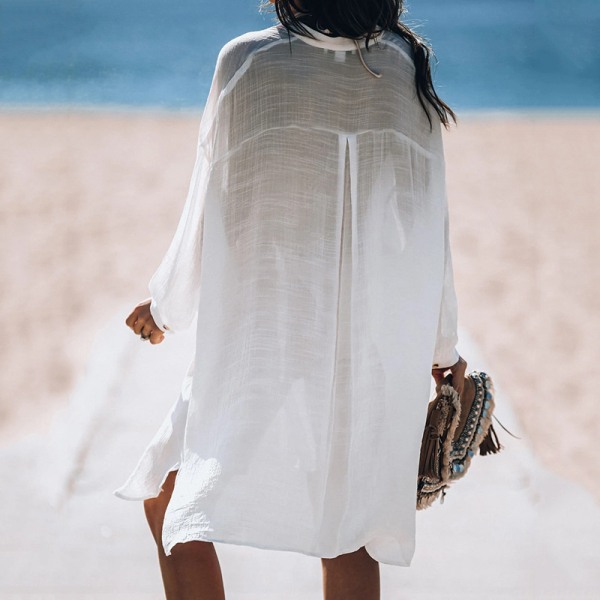 skjorta kofta blus sommar strand klänning toppar