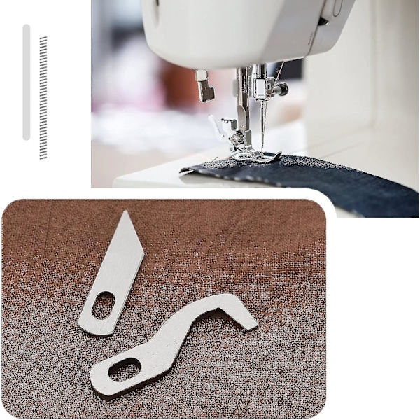 Overlock-kniv, Övre & Nedre Set, Passar Singer S14-68 S14-69 S14-77 S14-78 S14-79, Kompatibel med Pfaff Element 1450OL