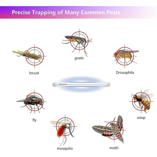 4 st 8w flugdödare 12 tum - T5 8 watt UV-rör för 16w flugdödare/insektssmällare
