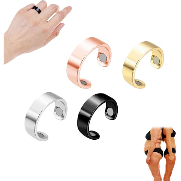 2-pack lymfdränage magnetisk ring för viktminskning och bantning