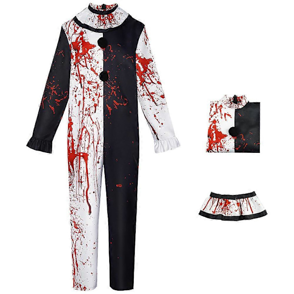 Terrifier 2 Art the Clown Cosplay Verinen Hyppyhaalari Aikuisten Unisex Halloween Karnevaaliasu Juhlapukeutumiseen Miehille But L