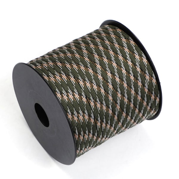 50M 7 Core Paracord Rope Outdoor Polyester Parachute Line Campi J