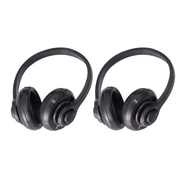 2st 1:12 dockhus mini hörlurar modell headset modell dockhus tillbehör (svart) (svart)