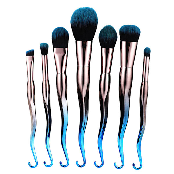 Luksuriøs professionel makeupbørste med gradientdesign, blød ansigtsbørste til puddermakeup, værktøj #4
