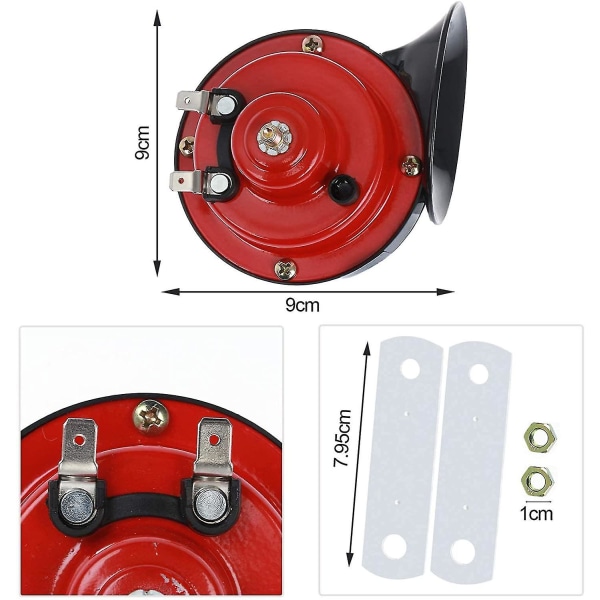 2 st 300db Bilhorn 12v Vattentät Dubbelhorn För Bil, Elektriska Sniglar