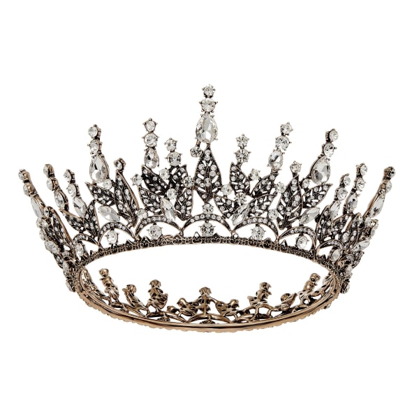 Goottilainen kuningatarkruunu naisille, musta tiarakruunu, syntymäpäivän päähine, häänäytös, Halloween-hiustarvikkeet