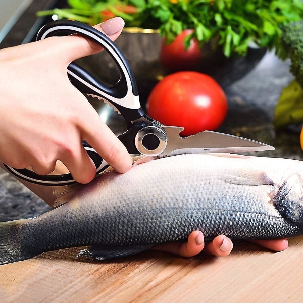 Multi vahvat keittiösakset kannella siipikarja, kala, liha, luu