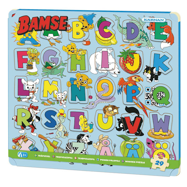 Bamse Träpussel Upphöjda bitar Pussel 29 bitar multifärg multicolor