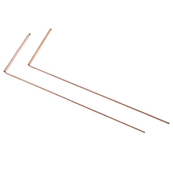 Kuparitanko Dowsing-sauva Puhdas Kupari 2KPL Divining-sauvat - Veden, Aarteiden Etsimiseen(A) Gold
