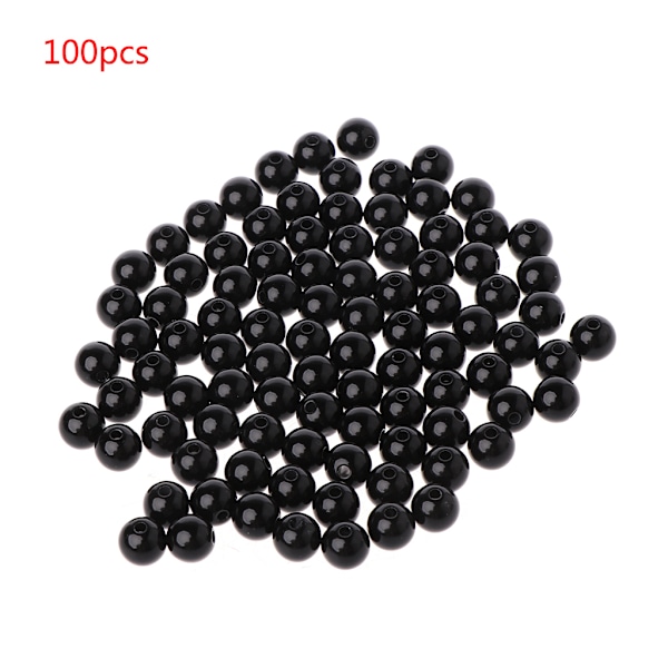 100 st 3-12 mm svarta dockögon säkerhetssömnads pärlor för DIY björn plyschleksaker 0.01 3MM