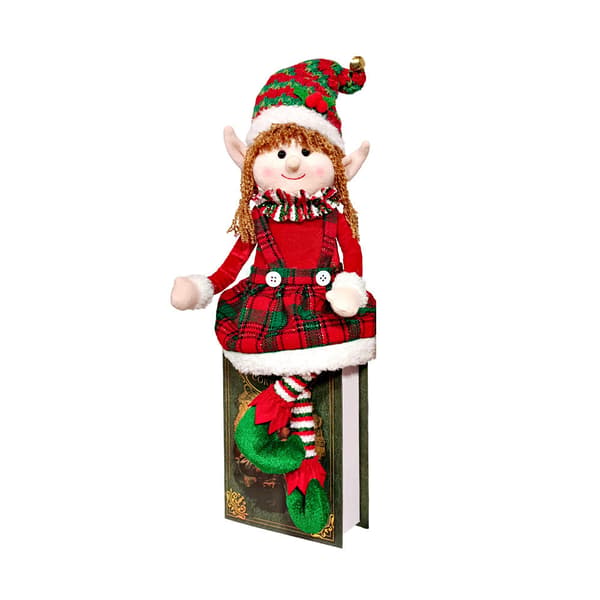 Jul Långbent Tomte Sittande Figur Dekoration Prydnad Male Elf [A] See details