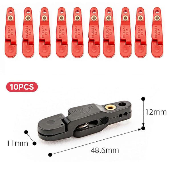 10x Planer Boards/Release Clips til Havfiskeri, Trolling Line Clip, Justerbar{azc} Red