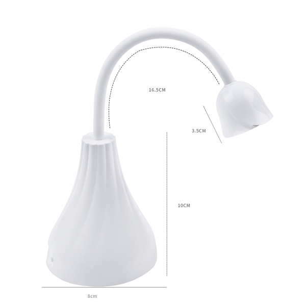 UV LED -kynsilamppu, Mini Lotus Handsfree pyörivä lamppu kynsille