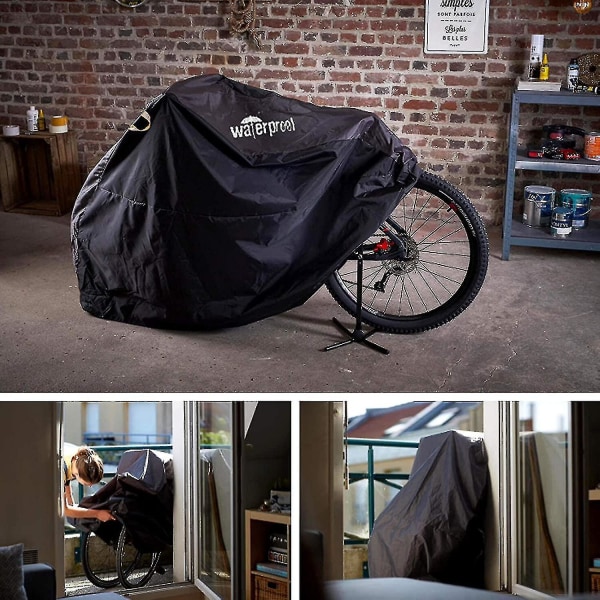 Vattentätt cykelskydd för utomhusbruk med låshål