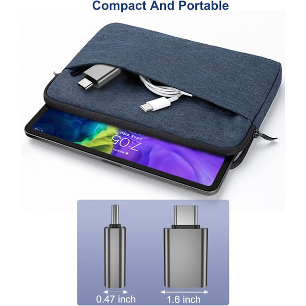USB-C - USB-sovitin 3-pakkauksessa, Type C uros - USB A naaras sovitin, Thunderbolt 4 OTG-muunnin