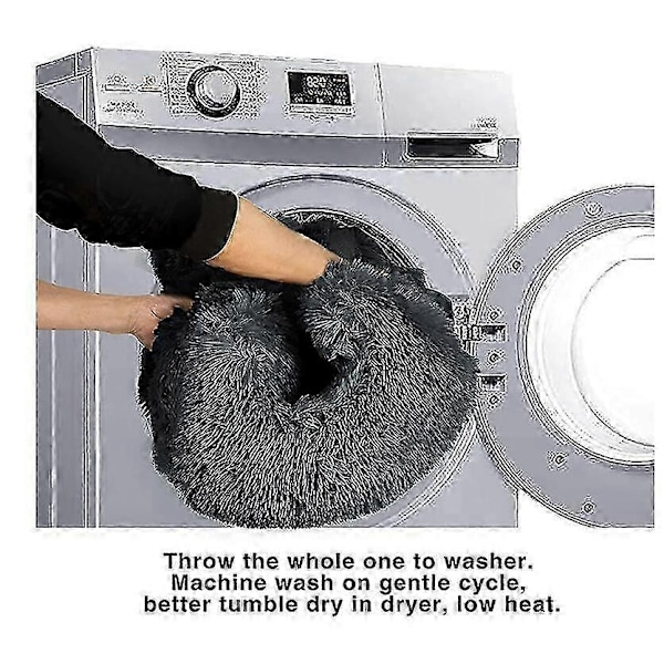 Ny Pelsbarn Skyddande Hundbädd för Bil, Lugnande Hundbädd för Bil, Tvättbar Hundstol - Perfekt Dark Grey l