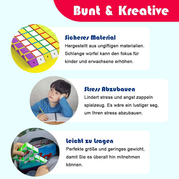 Fyldemiddel til børnefest - 12 stk. 24 blokke magisk slangekube, Valentinsdagsgaver til børn, børnefestartikler, legetøj til børn