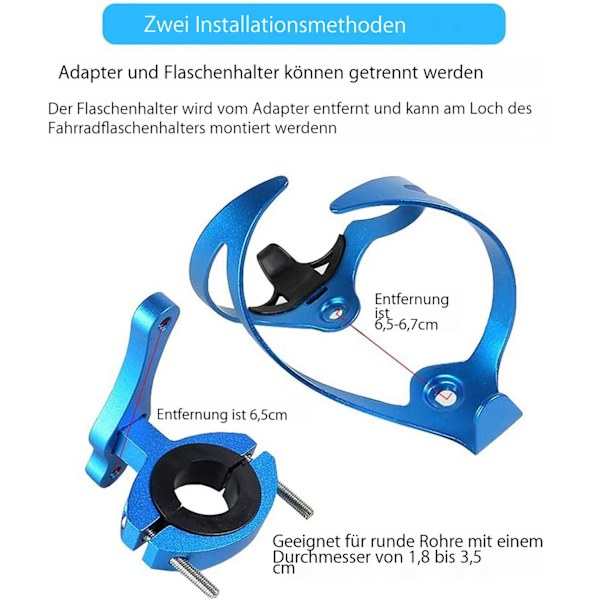 Flaskeholder til cykel med flaskeholder (blå)