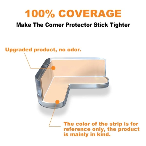 Hörnskydd och kantskydd i klar silikon för bords- och möbelhörn - stötskydd för bebis och barn - (24 st)