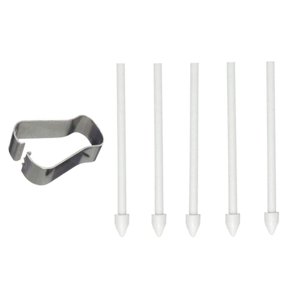 5 st Ersättningsspetsar för Touch Stylus med Borttagningstång Kolfiber S Pen-spetsar för Tab S6/S6 Lite-telefoner för Note10/20 för - Perfet white