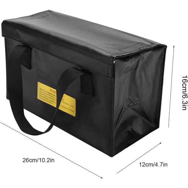 Eksplosjonssikker Lipo-batterisikkerhetspose for lading og oppbevaring, store romladningsbatterier Oppbevaringsposer, bærbar håndtaksdesign, for