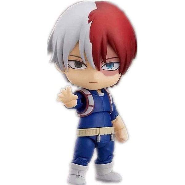 Aoemone My Hero Academia Todoroki Shoto Q Version Nendoroid Action Figures Leksak med tillbehör Modell Födelsedagspresent Staty Samla（Som visas）