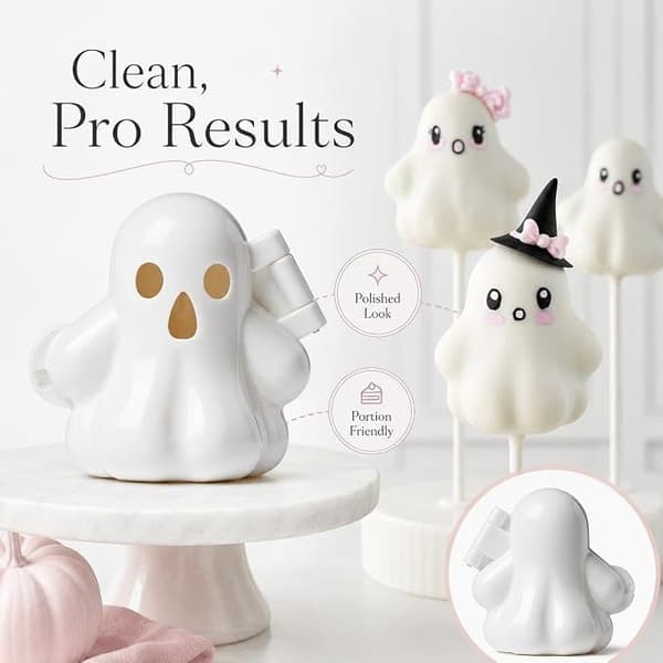 Spøgelsesformet Cake Pop Form 3D-printet PLA, Fødevaresikkert Halloween DIY Bageværktøj til Slikpinde og Chokolade Lækkerier