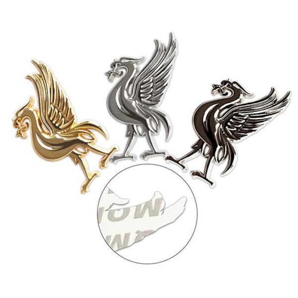Kreativ fuglebil klistermærke emblem Liverpool FC liga fodboldklub hold logo Liverbird symbol badge selvklæbende bil klistermærke Silver