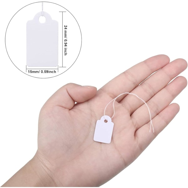 24 x 14 mm Hvite Merkelapper Prislapper Prisetiketter Display Tag