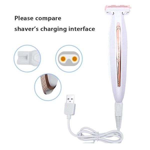 Høvellader Kompatibel Finishing Touch Flawless Body Oppladbart Høvlerledning 5v Erstatning Usb Lading Kabel Kvinner Trimmer