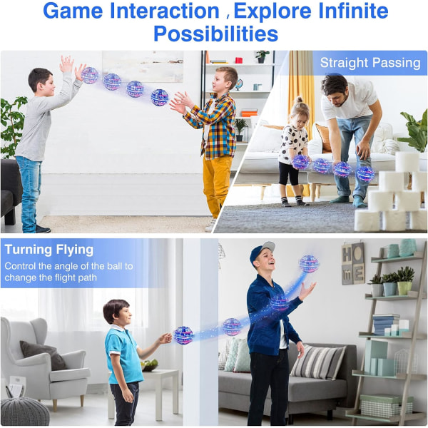 Lentävä pallo, 2023 päivitetty lentävä pallolelu, käsin ohjattava bumerangilelu, lentävä pyörijä loputtomilla tempuilla, siisti lelulahja