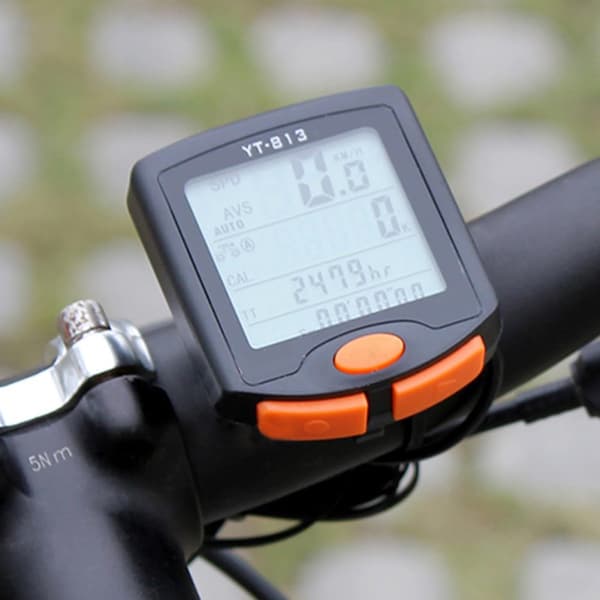 Trådløs cykelcomputer - Vandtæt kilometertæller med baggrundsbelyst display til landevejs- og mountainbikes