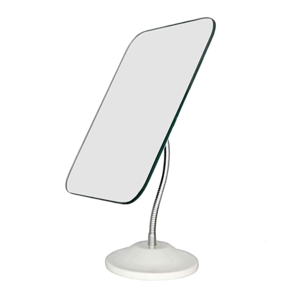 Justerbar Flexibel Svanhals Smink Spegel, 360° Rotation Vikbar Bärbar Skrivbords Spegel med Stativ Dusch Rakning Kosmetisk Spegel Kvadrat Stor