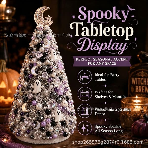 Gør-det-selv perlebesat Halloween-træ håndværkssæt Beaded Halloween Tree - Monster