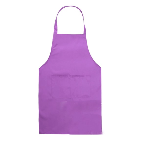 Förkläde med ficka Matlagning Kök Bakning Restaurang Haklappar Lila Purple 60x70cm
