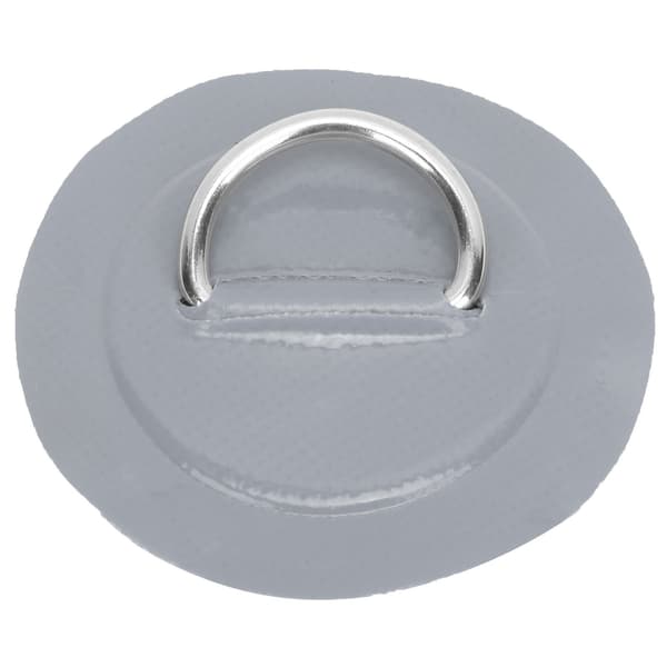 4 st PVC-patch elastisk repsats D-ring patch bungee repsats rostfritt stål D-ring pad grå