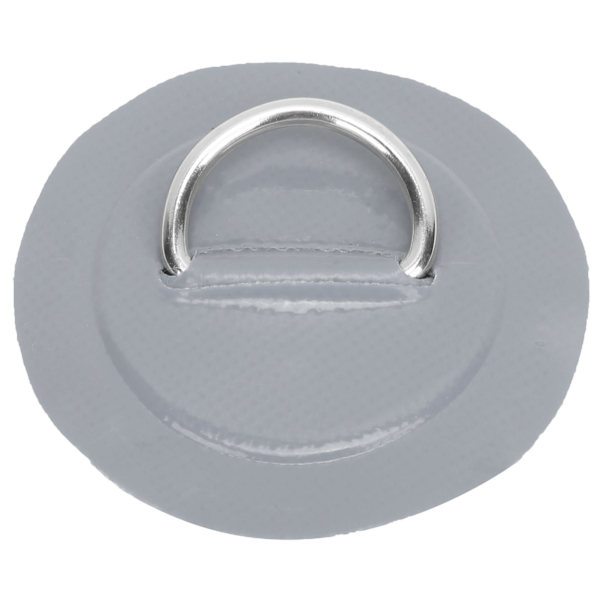 4 stk PVC-lapp elastisk tau sett D-ring lapp strikk tau sett rustfritt stål D-ring pad grå