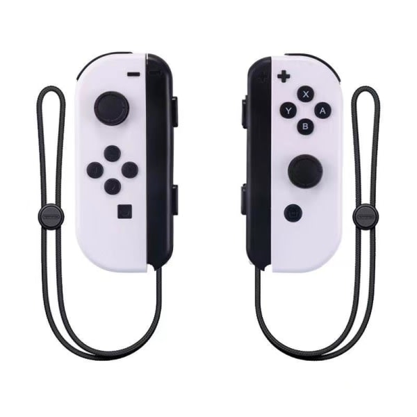 NS-bryter venstre og høyre håndtak joycon håndtak bryter bluetooth håndtak med fjernvekkelse og håndstropp Om v About white