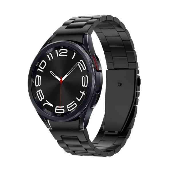 Metalrem til Samsung Galaxy Watch 6 5 4 40mm 44mm Rem med et klik til Galaxy Watch 6 Classic 43mm 47mm Rem black