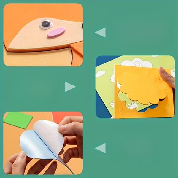 Hårsnoddar med seriefigurer - Set med elastiska hårband Animal B-10 sheets