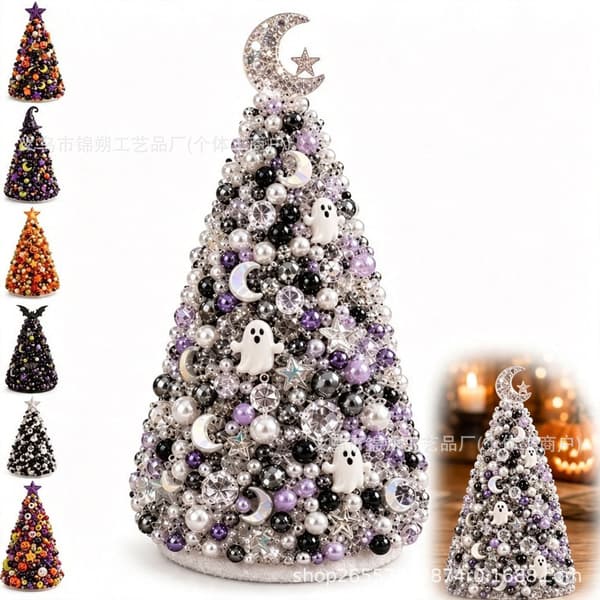 Gør-det-selv perlebesat Halloween-træ håndværkssæt Beaded Halloween Tree - Monster