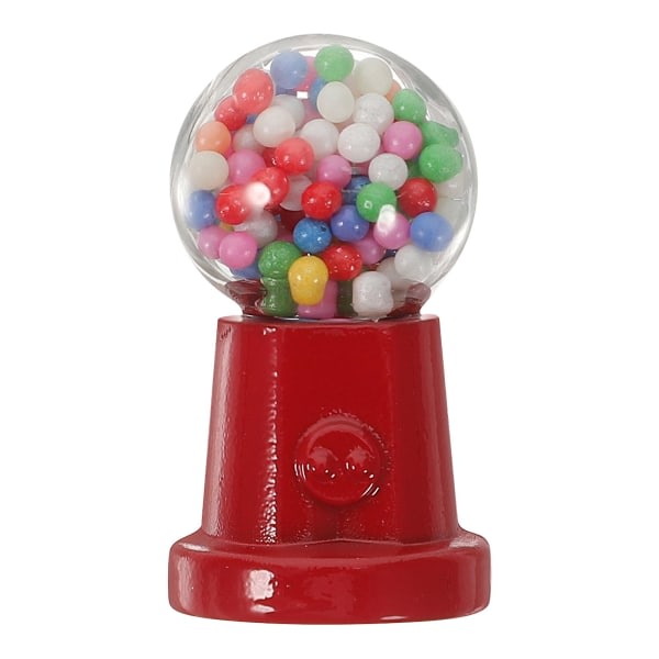 Dukkehus Miniature Candy Machine Foregive Leg Miniature Candy Shop Rekvisitter（2.9X1.6X1.5CM，Rød）