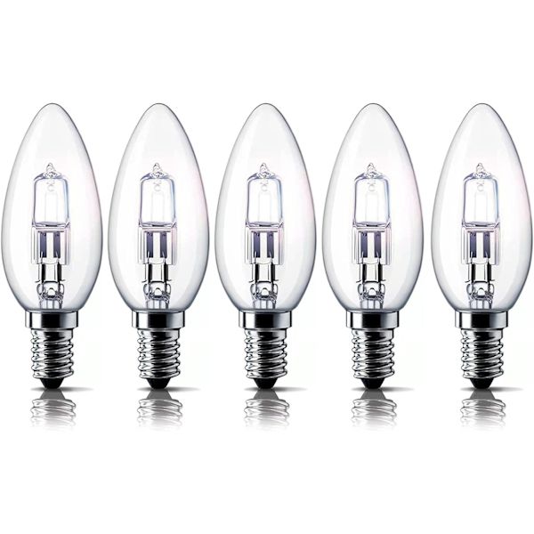 E14 28W halogeenilamput, pieni Edison-kierrekanta (SES) 2700K, 5-pakkaus