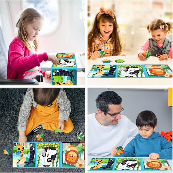 Magnetiskt pussel för barn, lejonpussel för barn från pedagogiska leksaker (lejon) lion