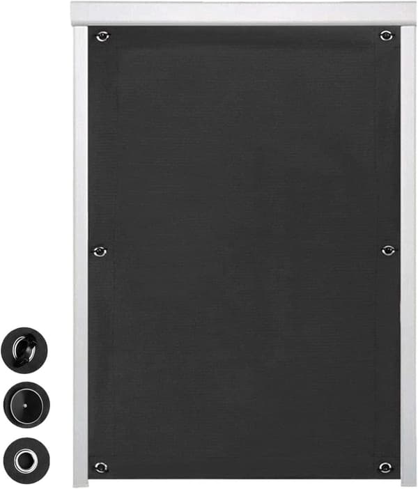 Svart blendingsgardin 60x93cm UV-beskyttelse Termisk isolert vinduspanel for sovesal soverom tak lysreduserende blokker