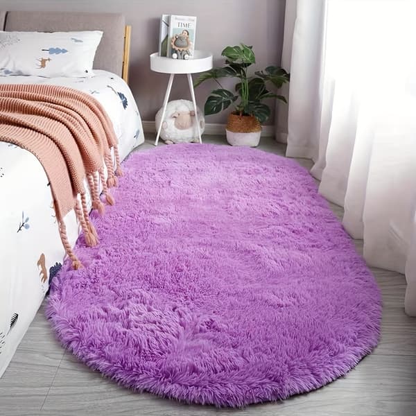Oval tæppe egnet til soveværelse, stue - Blød luv moderne ///// - Håndvask tæppe, kompakt måtte til små rum Solid Color - Camel 80*160cm